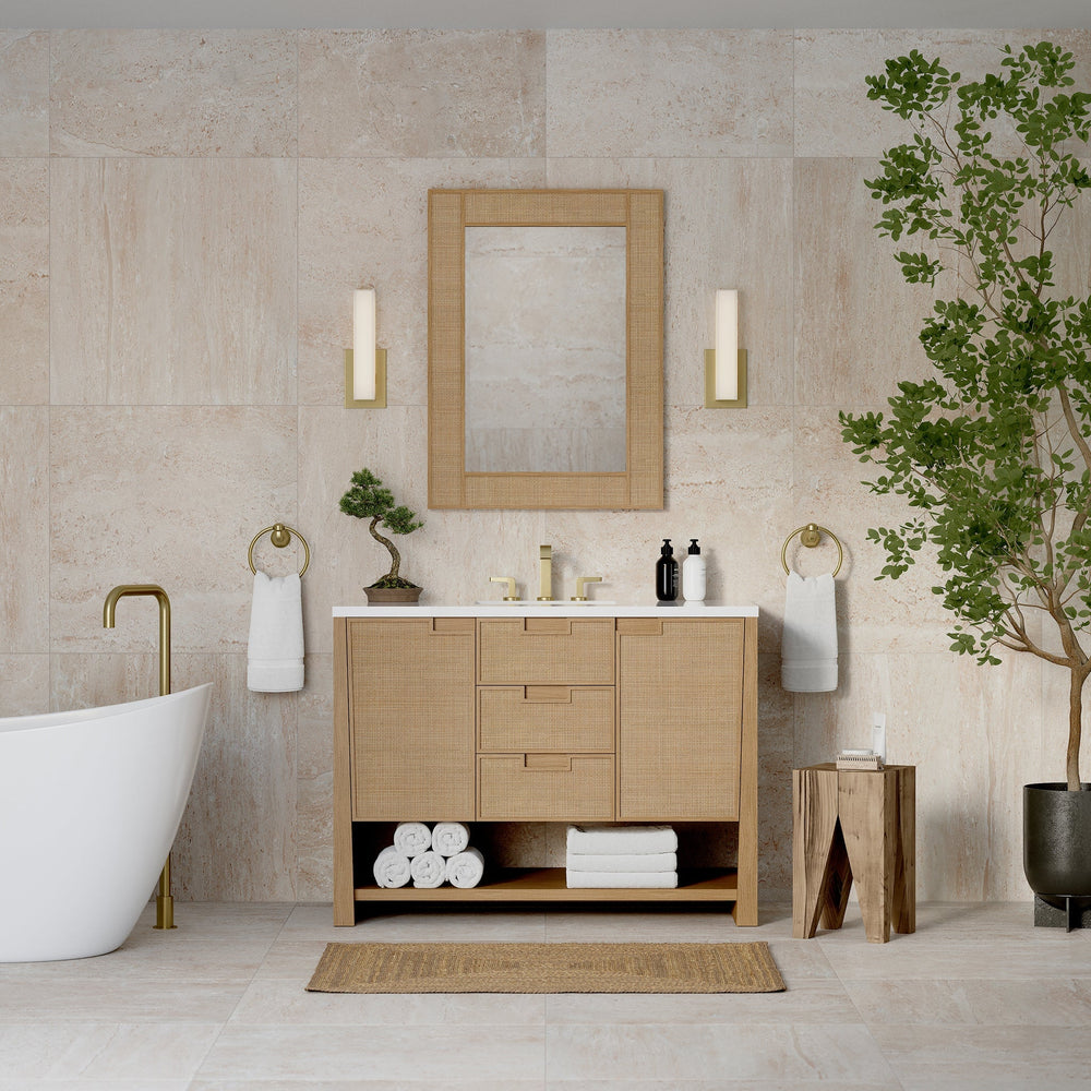 Solene 48" Single Vanity in Seaside Oak Single Bathroom Vanity James Martin Vanities 