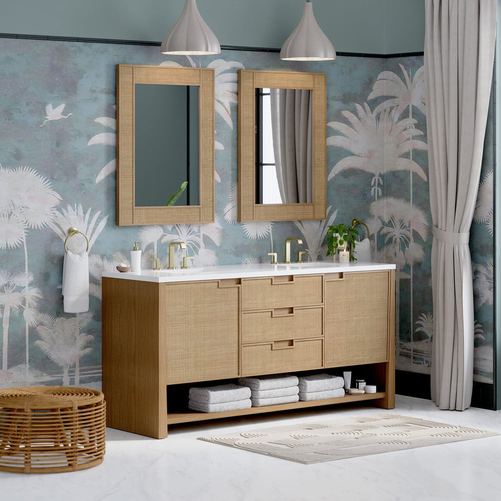 
                  
                    Solene 72" Double Vanity in Seaside Oak Double Bathroom Vanity James Martin Vanities 
                  
                