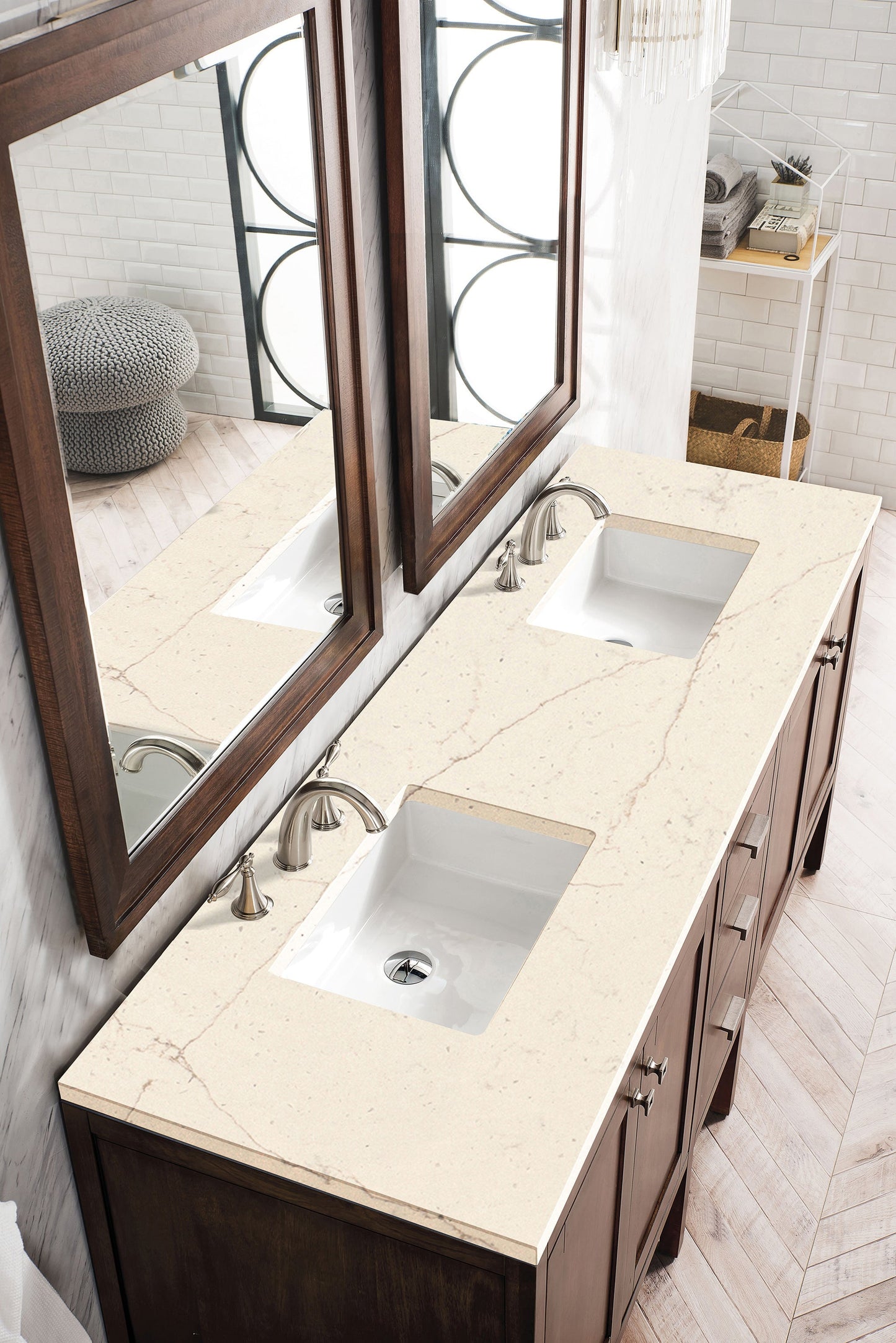 
                  
                    Addison 72" Double Vanity Cabinet Single Bathroom Vanity James Martin Vanities Mid-Century Acacia Eternal Marfil Quartz 
                  
                
