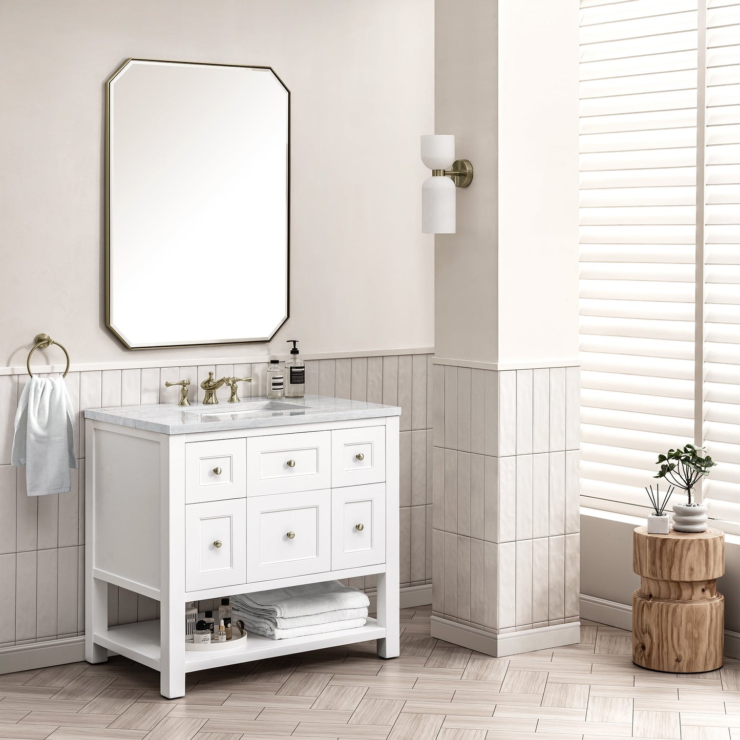 
                  
                    Breckenridge 36" Single Vanity in Bright White Single Bathroom Vanity James Martin Vanities 
                  
                