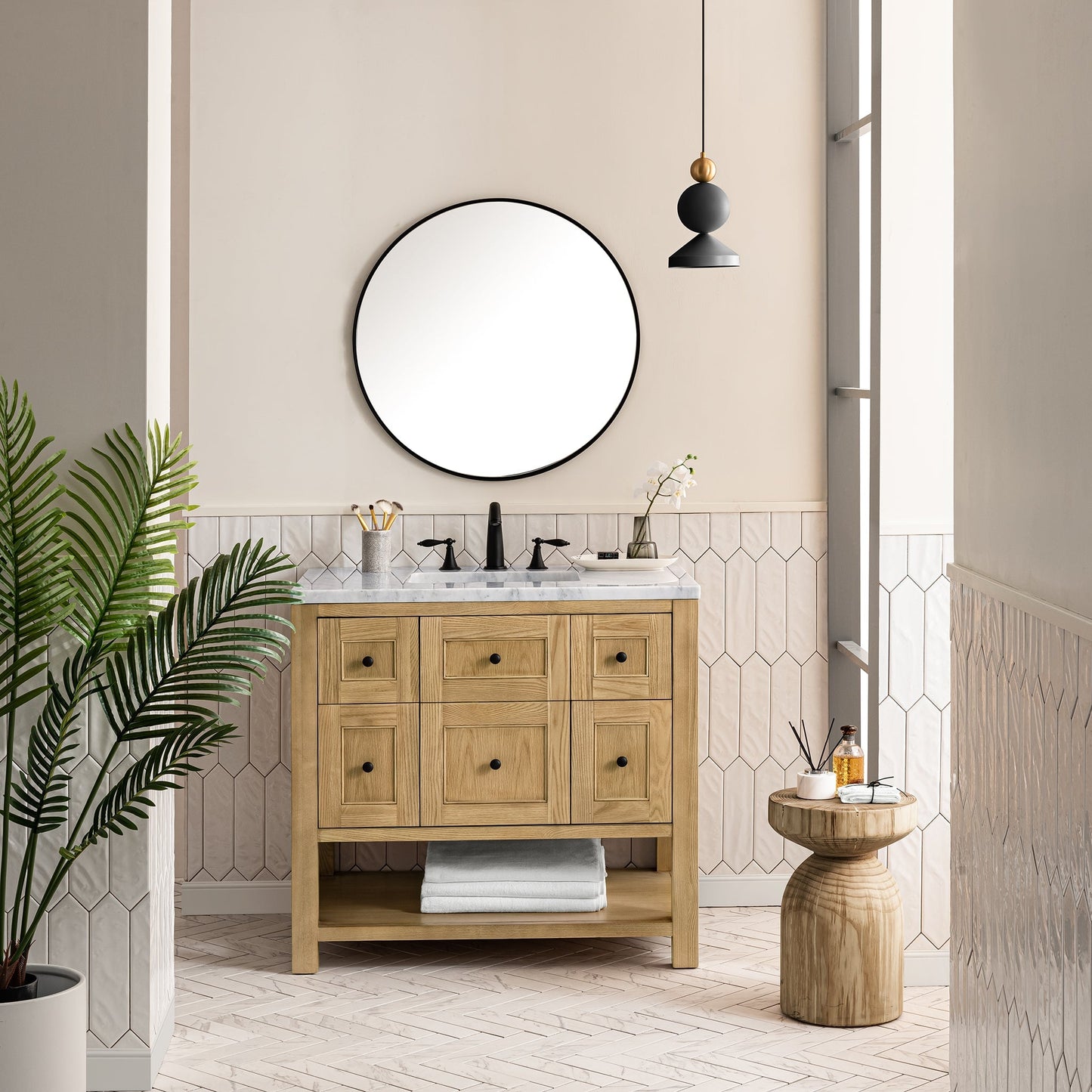 
                  
                    Breckenridge 36" Single Vanity in Light Natural Oak Single Bathroom Vanity James Martin Vanities 
                  
                