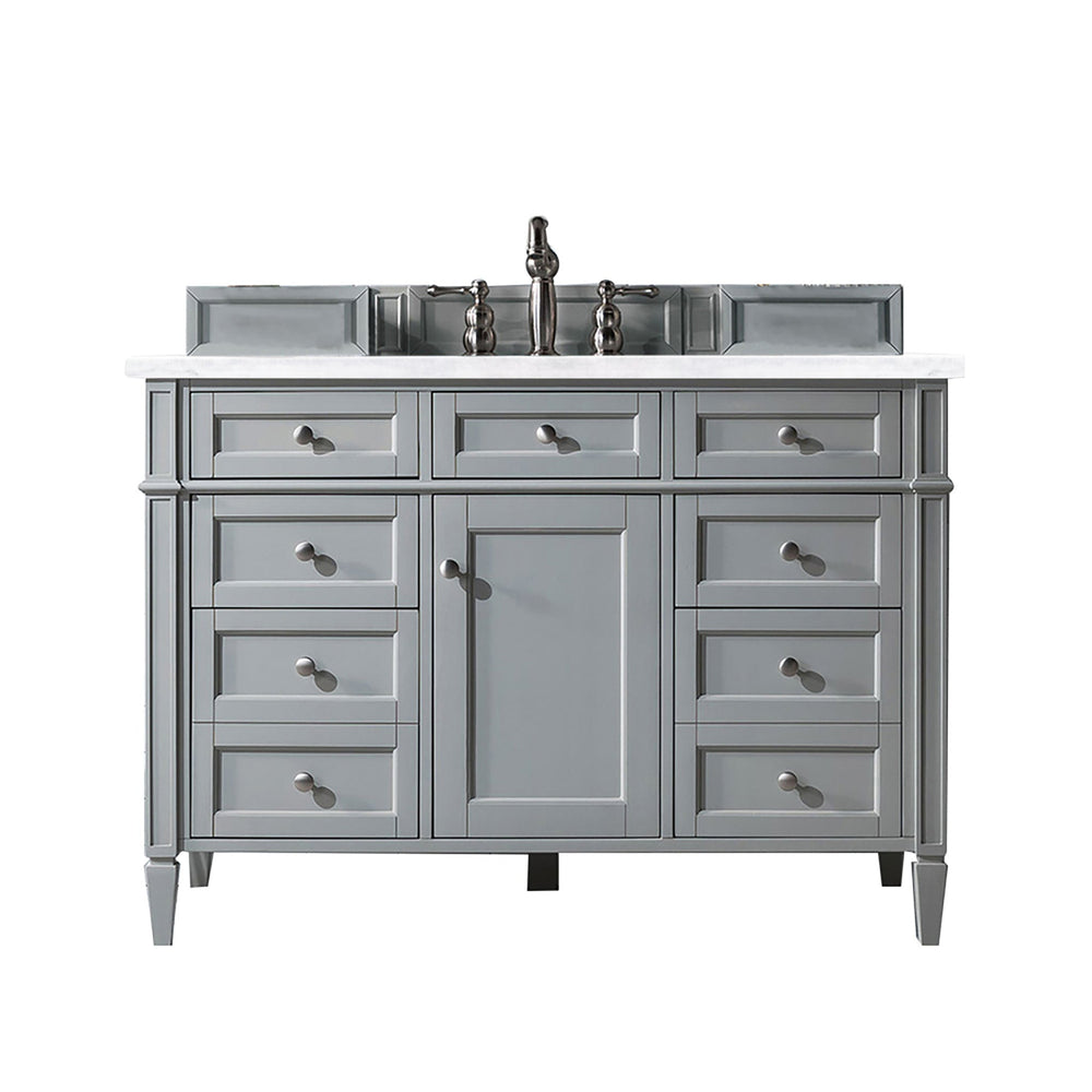 
                  
                    Brittany 48" Single Bathroom Vanity in Urban Gray Single Bathroom Vanity James Martin Vanities Arctic Fall Solid Surface 
                  
                