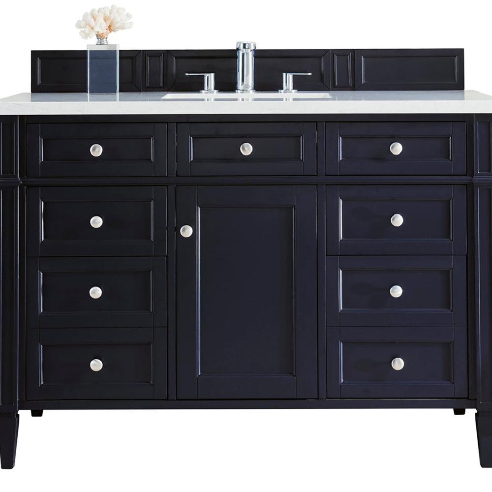 
                  
                    Brittany 48" Single Bathroom Vanity in Victory Blue Single Bathroom Vanity James Martin Vanities Arctic Fall Solid Surface 
                  
                