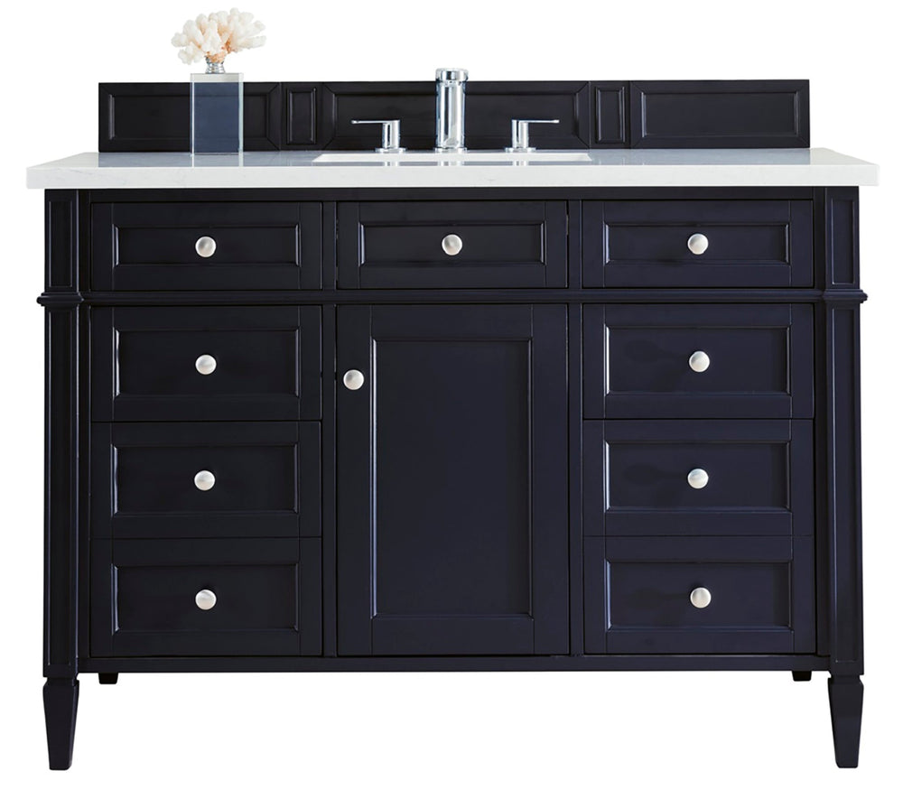 
                  
                    Brittany 48" Single Bathroom Vanity in Victory Blue Single Bathroom Vanity James Martin Vanities Arctic Fall Solid Surface 
                  
                