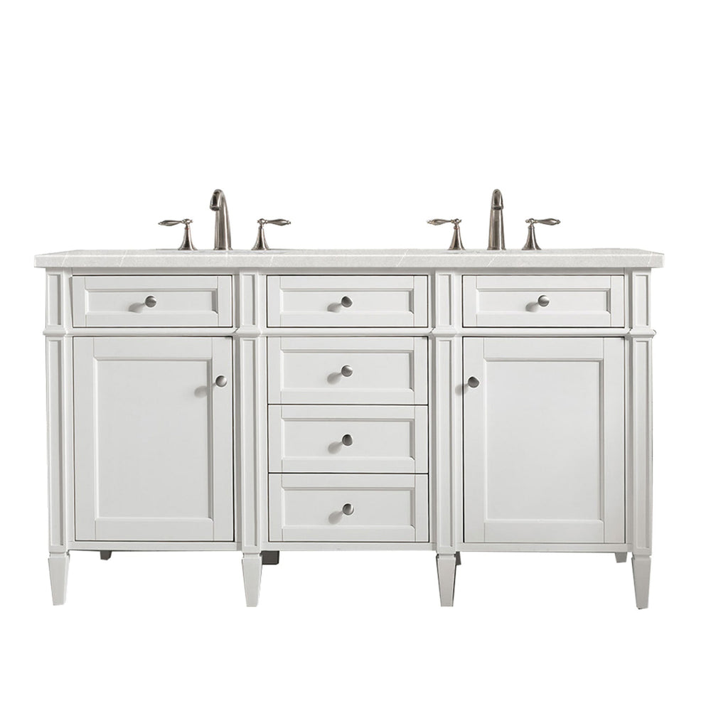 
                  
                    Brittany 60" Double Bathroom Vanity in Bright White Double bathroom Vanity James Martin Vanities 
                  
                