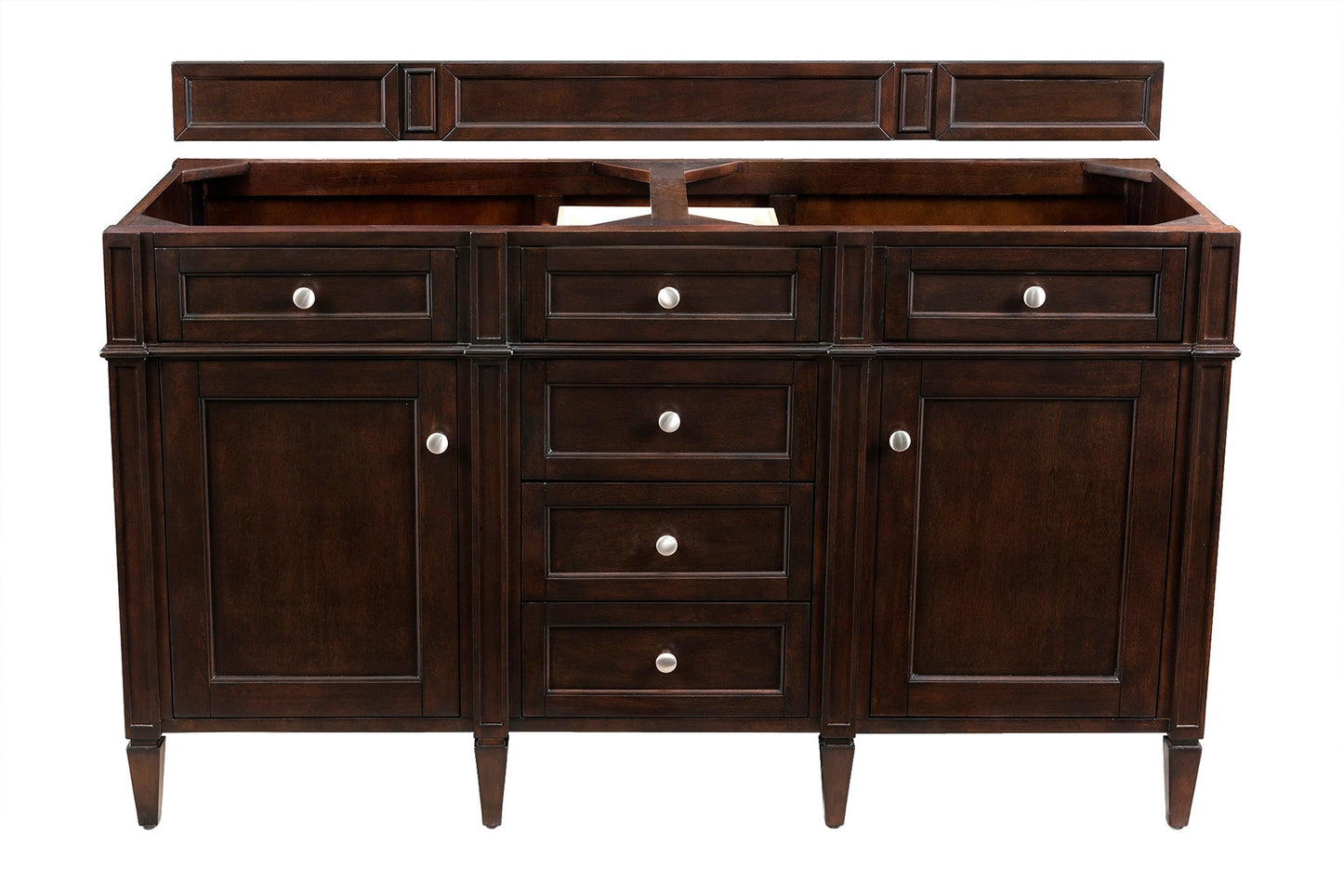 
                  
                    Brittany 60" Double Bathroom Vanity in Burnished Mahogany Double bathroom Vanity James Martin Vanities No Top 
                  
                
