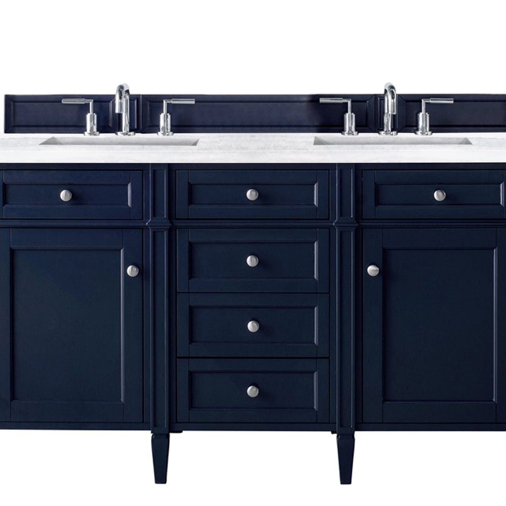 
                  
                    Brittany 60" Double Bathroom Vanity in Victory Blue Double bathroom Vanity James Martin Vanities Arctic Fall Solid Surface 
                  
                
