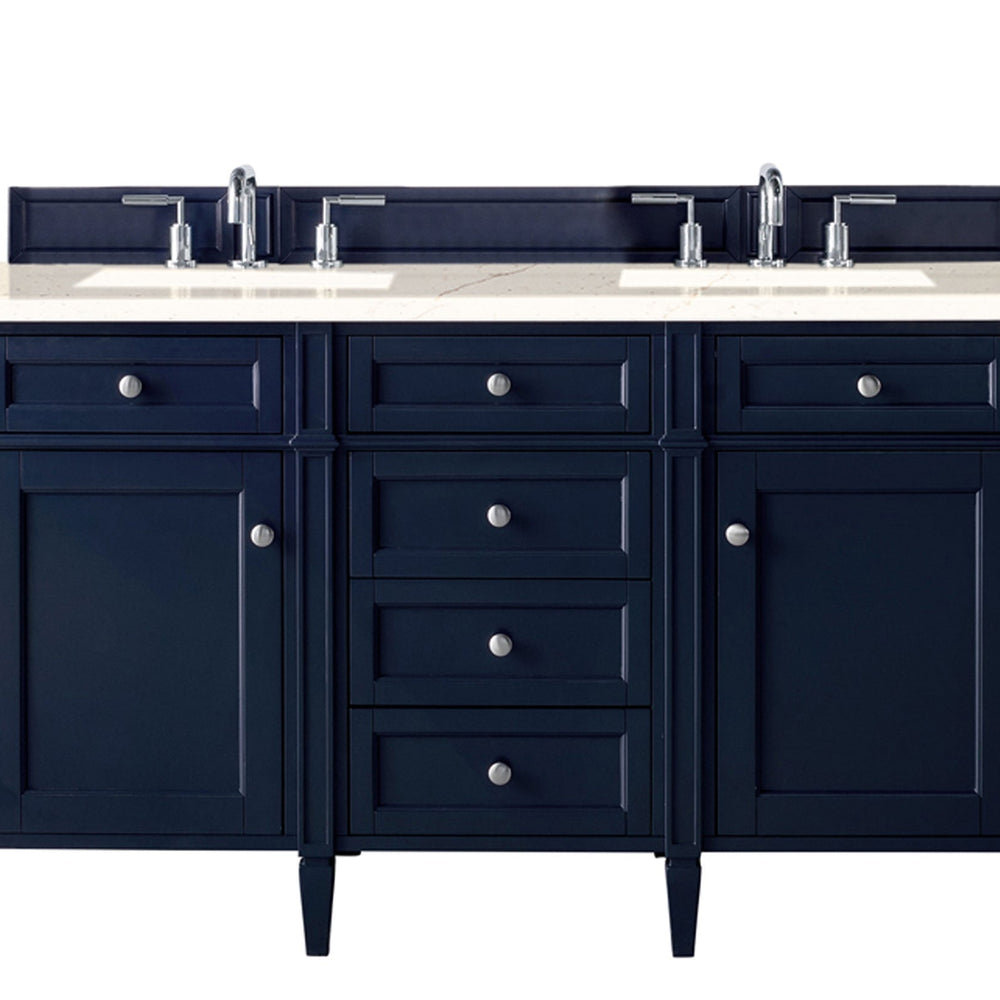 
                  
                    Brittany 60" Double Bathroom Vanity in Victory Blue Double bathroom Vanity James Martin Vanities Eternal Marfil Quartz 
                  
                