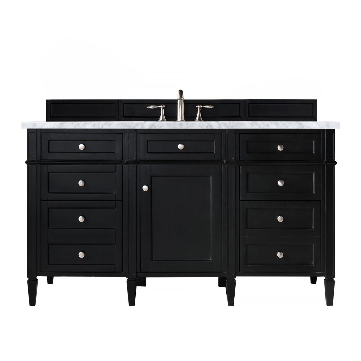 
                  
                    Brittany 60" Single Bathroom Vanity in Black Onyx Single Bathroom Vanity James Martin Vanities Arctic Fall Solid Surface 
                  
                