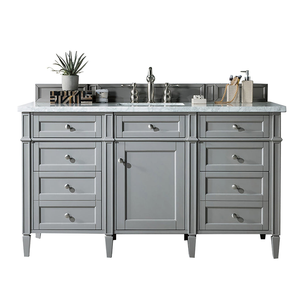 
                  
                    Brittany 60" Single Bathroom Vanity in Urban Gray Single Bathroom Vanity James Martin Vanities Arctic Fall Solid Surface 
                  
                