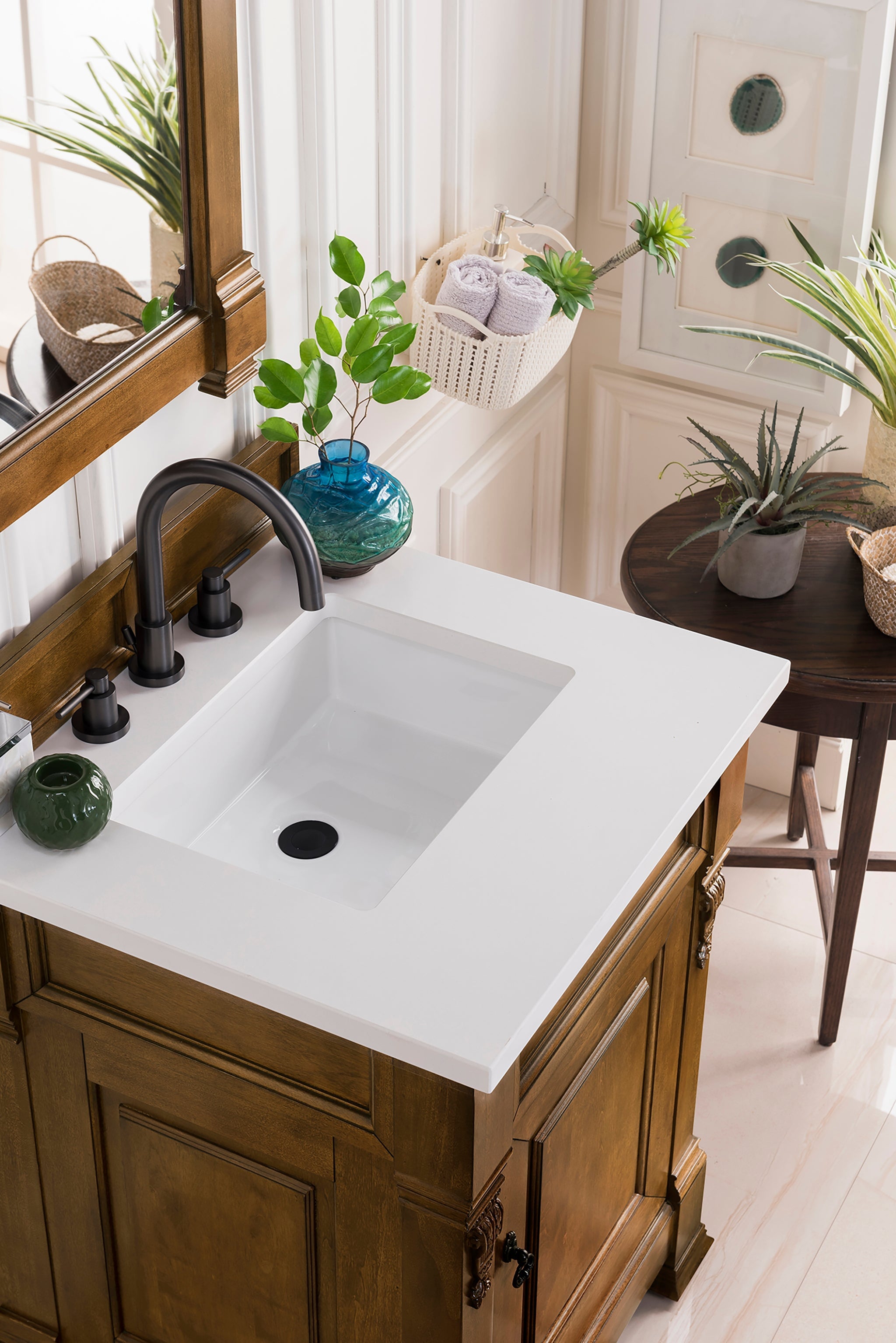 Southern Enterprises Jensen Corner Bath Vanity Single Sink with