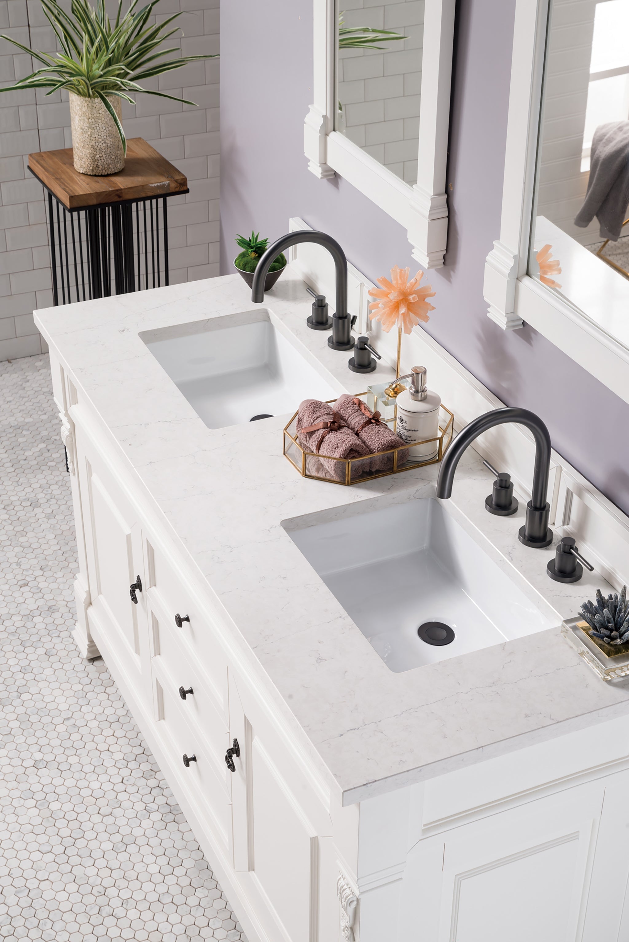 Farmhouse 72 in Double Sink Bathroom Vanity in Grey