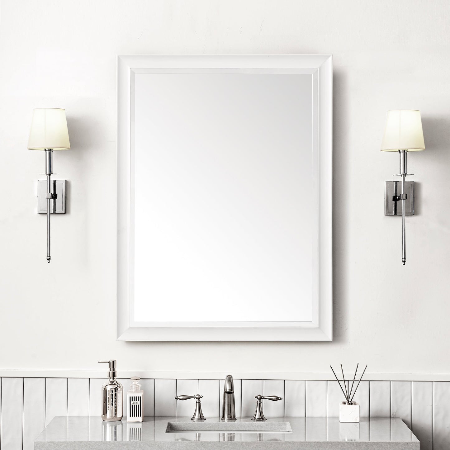 
                  
                    Glenbrooke 30" Mirror Mirror James Martin Vanities Bright White 
                  
                