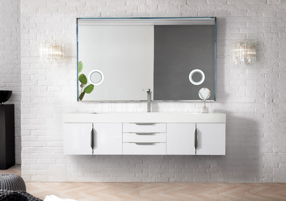 
                  
                    Mercer Island 72" Single Bathroom Vanity, Glossy White Single Bathroom Vanity James Martin Vanities 
                  
                