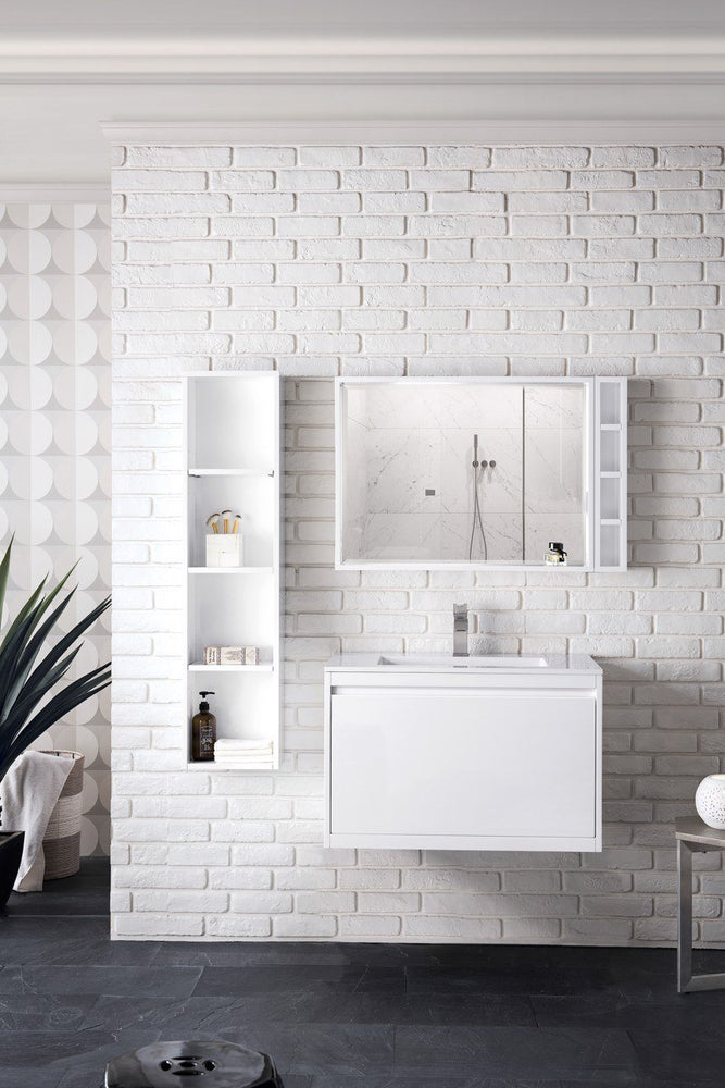 
                  
                    Milan 31.5" Single Vanity Cabinet, Glossy White Single Bathroom Vanity James Martin Vanities 
                  
                