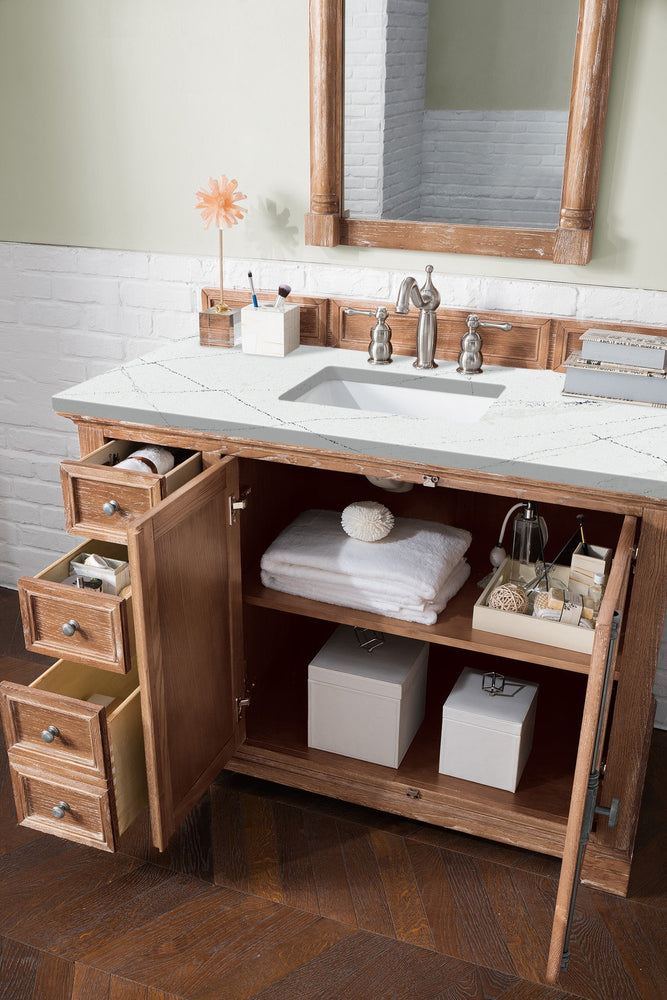 
                  
                    Providence 48" Single Bathroom Vanity in Driftwood Single Bathroom Vanity James Martin Vanities Ethereal Noctis Quartz 
                  
                